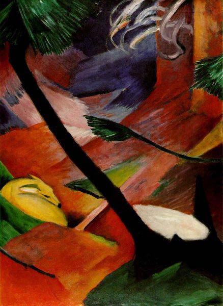 Franz Marc Deer in the Woods II, 1912 oil painting picture